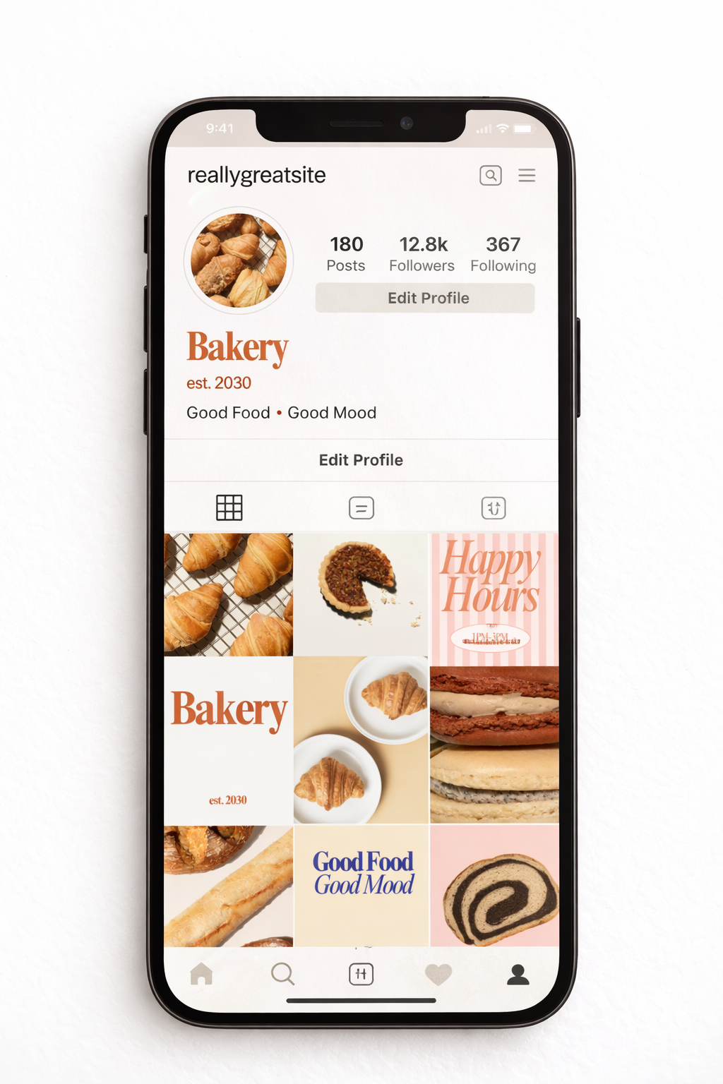 Social media feed example